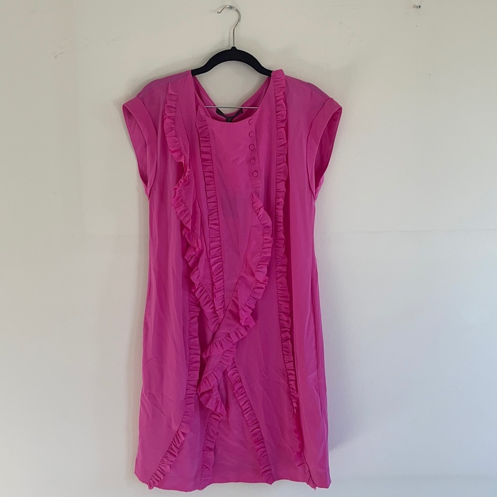 BCBG Pink ruffled dress